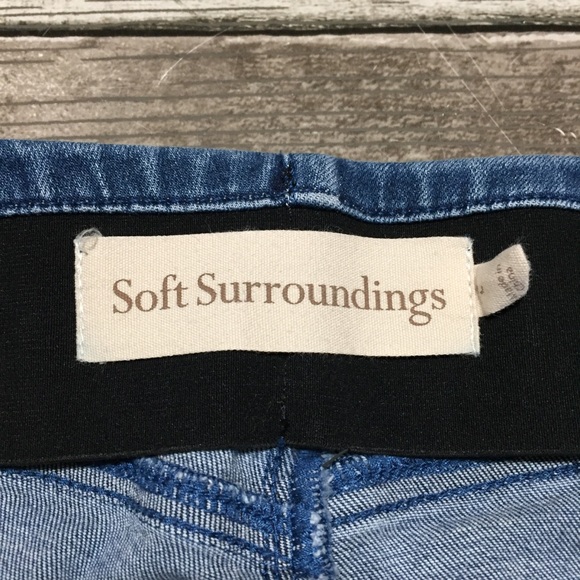 Soft Surroundings Pull On Skinny Jeans Women’s L Blue (Inseam 26) Stretch - Picture 10 of 10